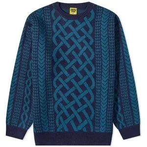 Iggy | Sweaters | Iggy Mens Drawn Cableknit Jacquard Sweater